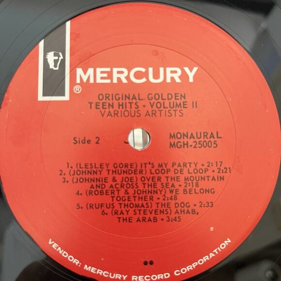 Original Golden Teen Hits-Volume II Compilation LP 1964 Mercury MGH-25005 Mono - Picture 5 of 7